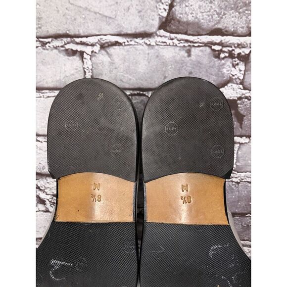 Sam Bork Fog Gray Leather Loafers Rubber Sole Dress Shoes Men’s Sz 8.5M US/42EU - Picture 8 of 16